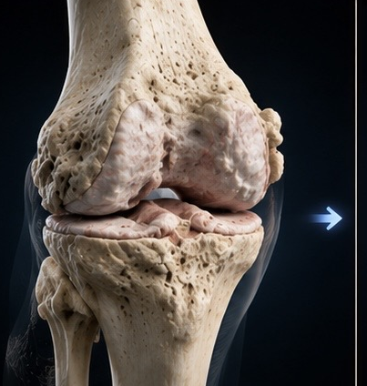 Paso 1: articulación de la rodilla con artrosis